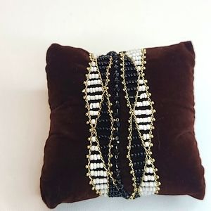 - Serefina Magnetic Black Clasp Bracelet Gold Plating